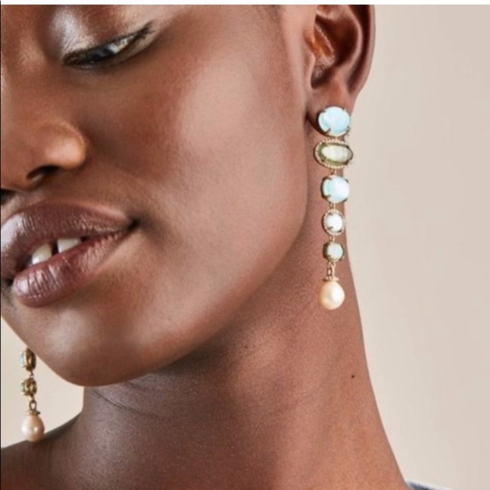 Stella & Dot | Versatile Stud to Long Bohemian Linear Drop Earrings - Picture 5 of 12